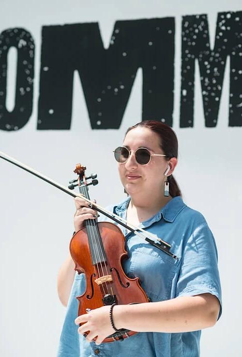 Student with violin